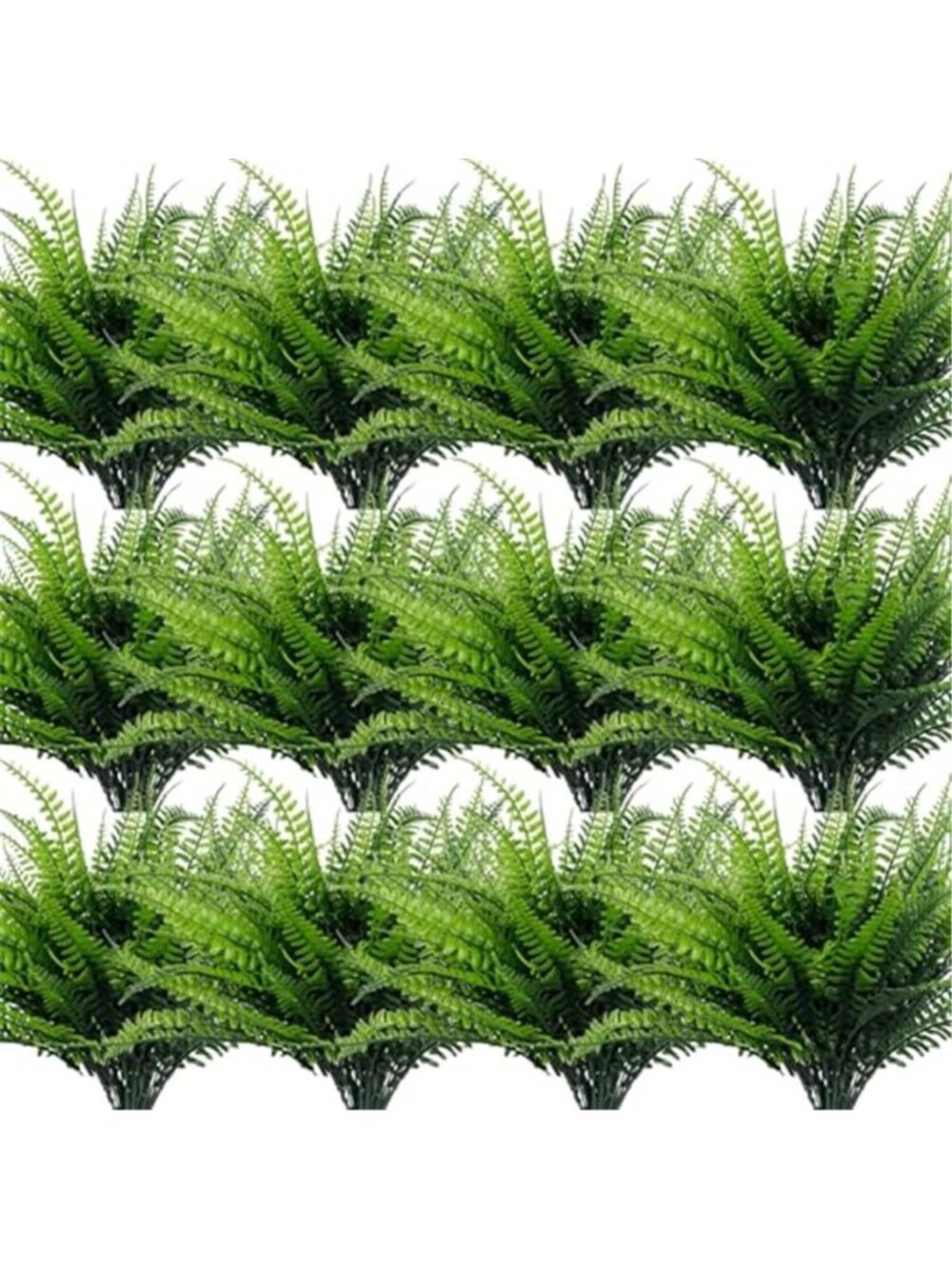 20 Pack Artificial Boston Fern Bundles 17 Inch Fake Plants Outdoor UV Resistant